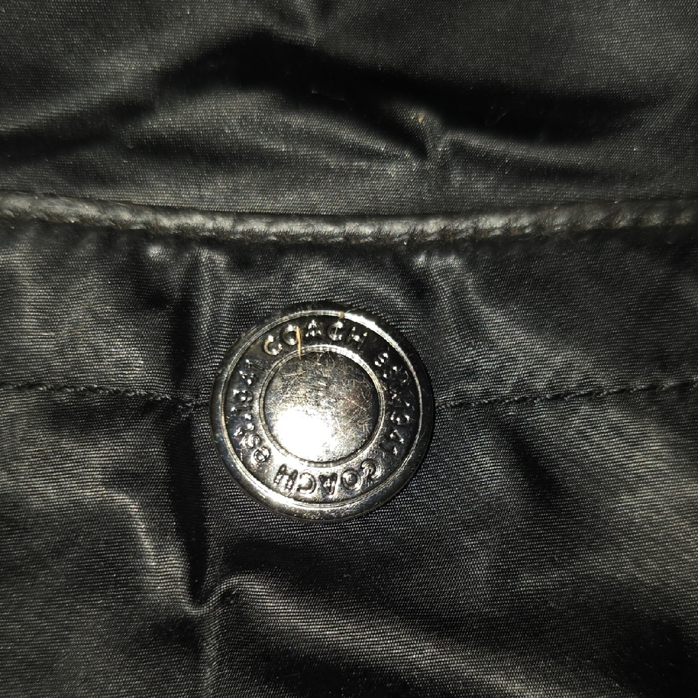 Coach Black Outerwear with Metallic Button